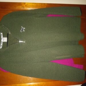 Victoria's Secret Pink Green Sherpa Pullover
